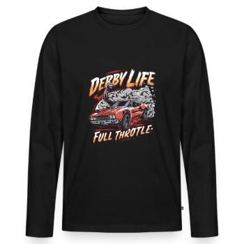 Demo Derby Demolition Derby Demolition Derby - Men's Premium Organic Long Sleeve Shirt - black - Front - Nico (187cm)