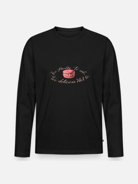 Macaron lovers French macarons - Men's Premium Organic Long Sleeve Shirt - black