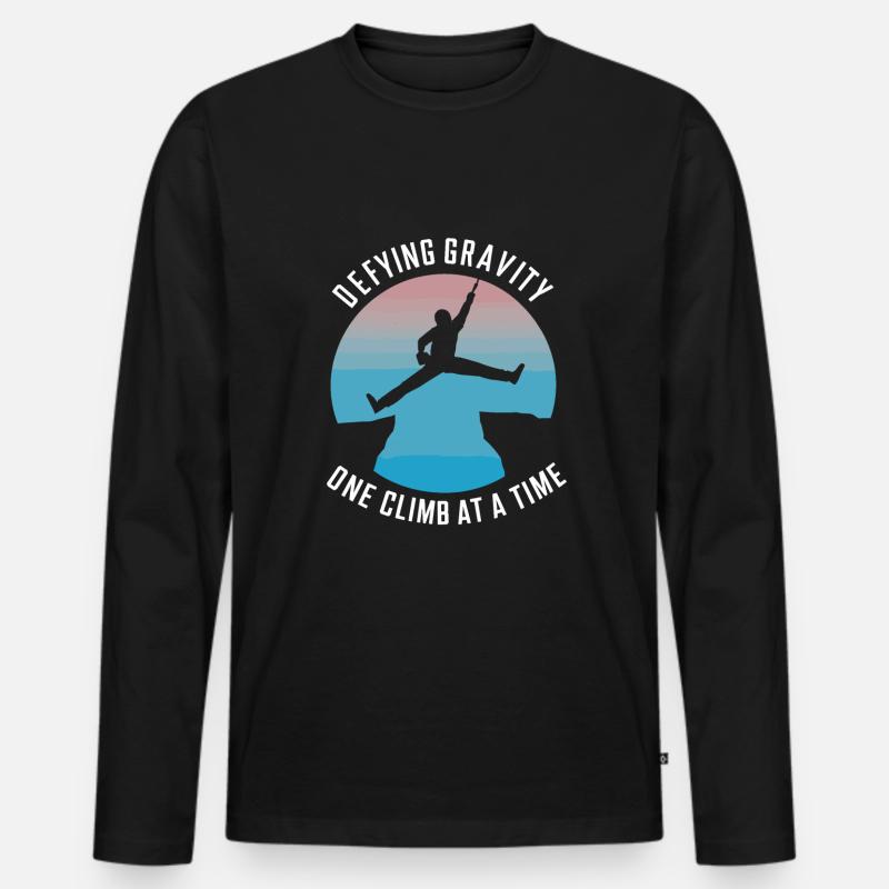 Klettern Outdoor-abenteuer Bouldern - Männer Premium Bio Langarmshirt - Schwarz