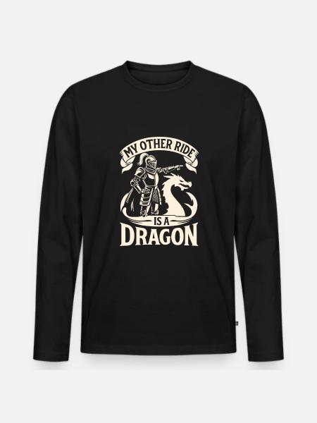 Renaissance Carnival Outfit Medieval - Men's Premium Organic Long Sleeve Shirt - black