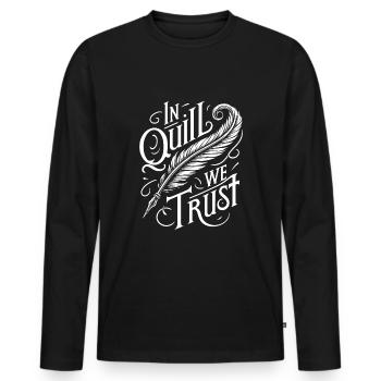 Renaissance Fête foraine tenue médiévale - T-shirt manches longues Premium bio Homme - noir - Devant - Nico (187cm)