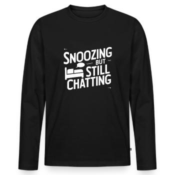Sprechen Im Schlaf, Somniloquy, Sprechen Im - Männer Premium Bio Langarmshirt - Schwarz - Vorne - Nico (187cm)