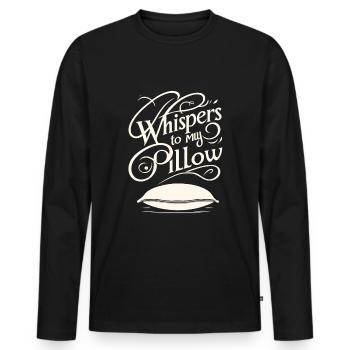 Sprechen Im Schlaf, Somniloquy, Sprechen Im - Männer Premium Bio Langarmshirt - Schwarz - Vorne - Nico (187cm)