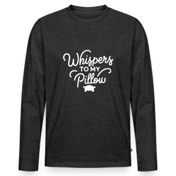 Speaking in Sleep, Somniloquy, Speaking in Sleep - Men's Premium Organic Long Sleeve Shirt - heather anthracite - Front - Nico (187cm)