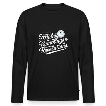Sprechen Im Schlaf, Somniloquy, Sprechen Im - Männer Premium Bio Langarmshirt - Schwarz - Vorne - Nico (187cm)