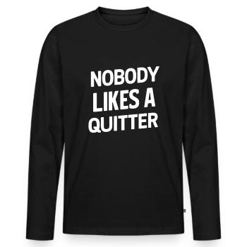 Recovery from alcohol dependence sobriety a a - Men's Premium Organic Long Sleeve Shirt - black - Front - Nico (187cm)