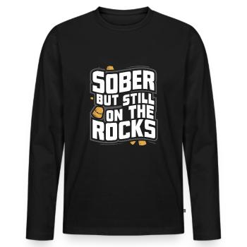 Recovery from alcohol dependence sobriety a a - Men's Premium Organic Long Sleeve Shirt - black - Front - Nico (187cm)