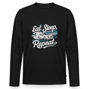Car drift racing, racing car motorsport drift - Men's Premium Organic Long Sleeve Shirt - black - Front - Nico (187cm)