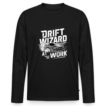 Car drift racing, racing car motorsport drift - Men's Premium Organic Long Sleeve Shirt - black - Front - Nico (187cm)