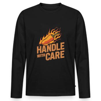 Amateurs de cuisine épicée, Chili Peppers Chef - T-shirt manches longues Premium bio Homme - noir - Devant - Nico (187cm)