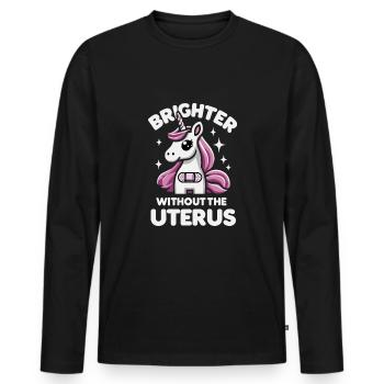 Hystérectomie pour restaurer la - T-shirt manches longues Premium bio Homme - noir - Devant - Nico (187cm)