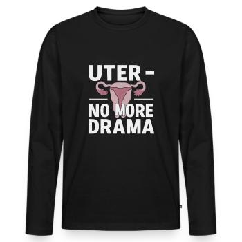 Hystérectomie pour restaurer la - T-shirt manches longues Premium bio Homme - noir - Devant - Nico (187cm)