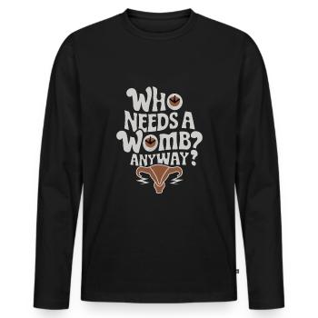 Hystérectomie pour restaurer la - T-shirt manches longues Premium bio Homme - noir - Devant - Nico (187cm)