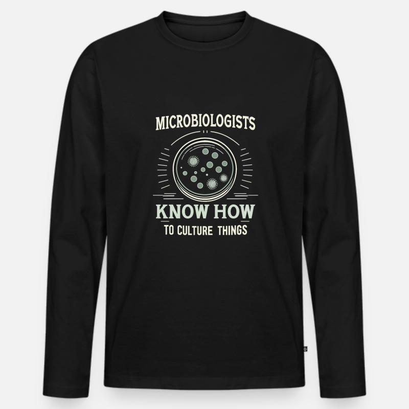 Microbiologist Microbiology Lab Staph Biology - Männer Premium Bio Langarmshirt - Schwarz
