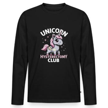 Hystérectomie pour restaurer la - T-shirt manches longues Premium bio Homme - noir - Devant - Nico (187cm)