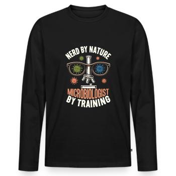 Microbiologist Microbiology Lab Staph Biology - Men's Premium Organic Long Sleeve Shirt - black - Front - Nico (187cm)