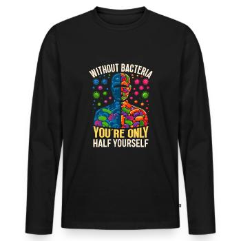 Microbiologist Microbiology Lab Staph Biology - Men's Premium Organic Long Sleeve Shirt - black - Front - Nico (187cm)