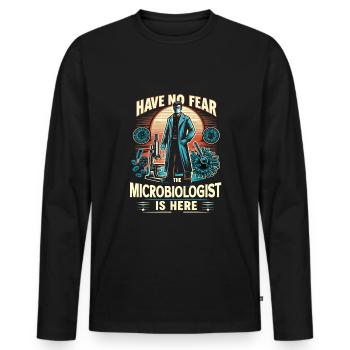 Microbiologist Microbiology Lab Staph Biology - Men's Premium Organic Long Sleeve Shirt - black - Front - Nico (187cm)