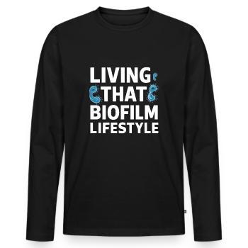 Microbiologist Microbiology Lab Staph Biology - Men's Premium Organic Long Sleeve Shirt - black - Front - Nico (187cm)