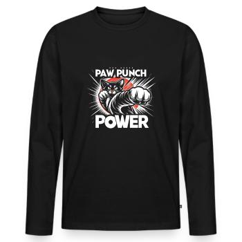 Kung Fu Kung Fu Chinois Kung Fu Asiatique - T-shirt manches longues Premium bio Homme - noir - Devant - Nico (187cm)