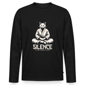 Kung Fu Chinese Kung Fu Asian Kung Fu - Men's Premium Organic Long Sleeve Shirt - black - Front - Nico (187cm)