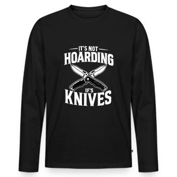 Knife Collector Knife Collection Hunting Fishing - Männer Premium Bio Langarmshirt - Schwarz - Vorne - Nico (187cm)