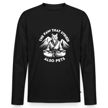 Kung Fu Kung Fu Chinois Kung Fu Asiatique - T-shirt manches longues Premium bio Homme - noir - Devant - Nico (187cm)