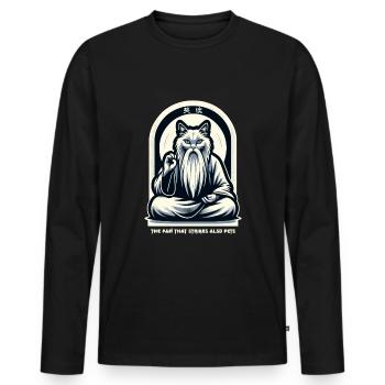 Kung Fu Kung Fu Chinois Kung Fu Asiatique - T-shirt manches longues Premium bio Homme - noir - Devant - Nico (187cm)