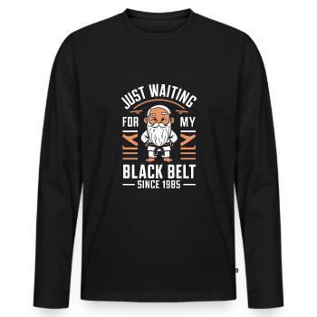 Kung Fu Chinesisches Kung Fu Asiatisches Kung Fu - Männer Premium Bio Langarmshirt - Schwarz - Vorne - Nico (187cm)