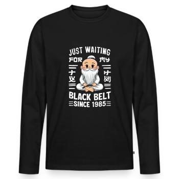 Kung Fu Chinesisches Kung Fu Asiatisches Kung Fu - Männer Premium Bio Langarmshirt - Schwarz - Vorne - Nico (187cm)