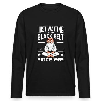 Kung Fu Chinesisches Kung Fu Asiatisches Kung Fu - Männer Premium Bio Langarmshirt - Schwarz - Vorne - Nico (187cm)