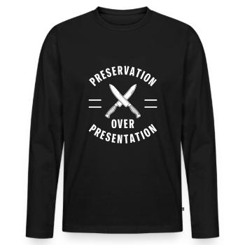 Knife Collector Knife Collection Hunting Fishing - Männer Premium Bio Langarmshirt - Schwarz - Vorne - Nico (187cm)