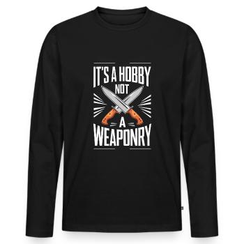 Knife Collector Knife Collection Hunting Fishing - Männer Premium Bio Langarmshirt - Schwarz - Vorne - Nico (187cm)