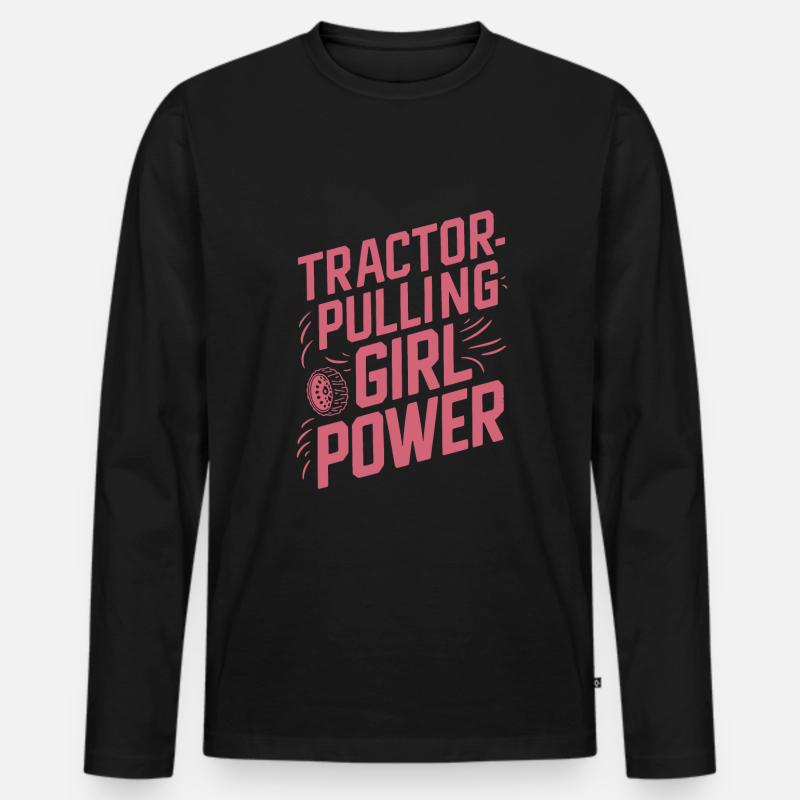 Tractor Pulling Tractor Pulling Tractor Power Farm Männer Premium Bio Langarmshirt