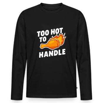 Hot Chicken Wings Spicy Wings Buffalo Wings - Männer Premium Bio Langarmshirt - Schwarz - Vorne - Nico (187cm)