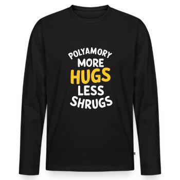 Polyamorous Community Polyamorous Parenting - Men's Premium Organic Long Sleeve Shirt - black - Front - Nico (187cm)