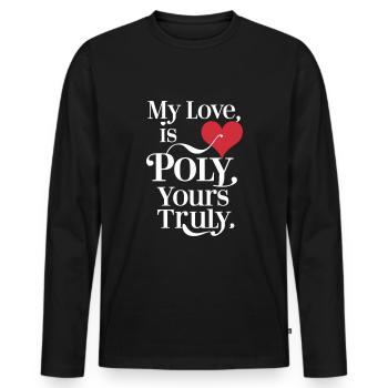 Polyamorous Community Polyamorous Parenting - Men's Premium Organic Long Sleeve Shirt - black - Front - Nico (187cm)