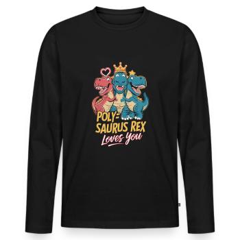 Polyamorous Community Polyamorous Parenting - Men's Premium Organic Long Sleeve Shirt - black - Front - Nico (187cm)