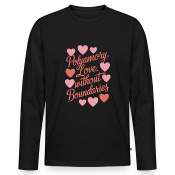 Polyamorous Community Polyamorous Parenting - Men's Premium Organic Long Sleeve Shirt - black - Front - Nico (187cm)