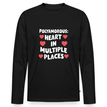 Polyamorous Community Polyamorous Parenting - Men's Premium Organic Long Sleeve Shirt - black - Front - Nico (187cm)