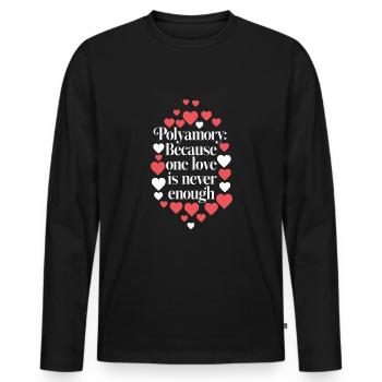 Polyamorous Community Polyamorous Parenting - Men's Premium Organic Long Sleeve Shirt - black - Front - Nico (187cm)