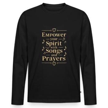 Musique chorale Chant religieux Musique confessionnelle - T-shirt manches longues Premium bio Homme - noir - Devant - Nico (187cm)