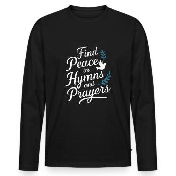 Musique chorale Chant religieux Musique confessionnelle - T-shirt manches longues Premium bio Homme - noir - Devant - Nico (187cm)