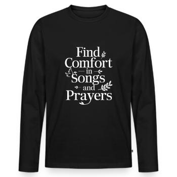Musique chorale Chant religieux Musique confessionnelle - T-shirt manches longues Premium bio Homme - noir - Devant - Nico (187cm)