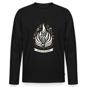 Musique chorale Chant religieux Musique confessionnelle - T-shirt manches longues Premium bio Homme - noir - Devant - Nico (187cm)
