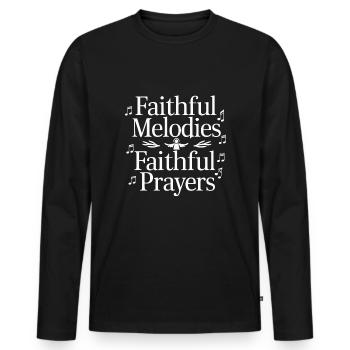 Musique chorale Chant religieux Musique confessionnelle - T-shirt manches longues Premium bio Homme - noir - Devant - Nico (187cm)