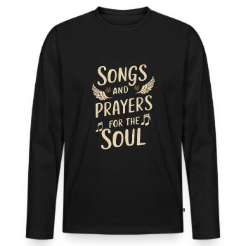 Musique chorale Chant religieux Musique confessionnelle - T-shirt manches longues Premium bio Homme - noir - Devant - Nico (187cm)
