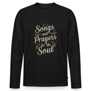 Musique chorale Chant religieux Musique confessionnelle - T-shirt manches longues Premium bio Homme - noir - Devant - Nico (187cm)