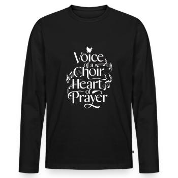Musique chorale Chant religieux Musique confessionnelle - T-shirt manches longues Premium bio Homme - noir - Devant - Nico (187cm)