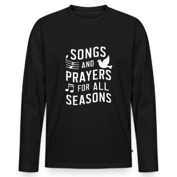 Musique chorale Chant religieux Musique confessionnelle - T-shirt manches longues Premium bio Homme - noir - Devant - Nico (187cm)